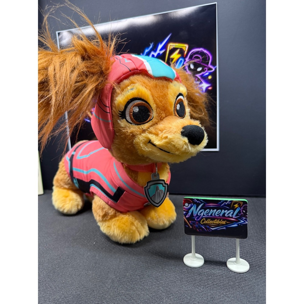 Build-A-Bear Paw Patrol Liberty Plush Stuffed Animal The Mighty Movie Pink Suit